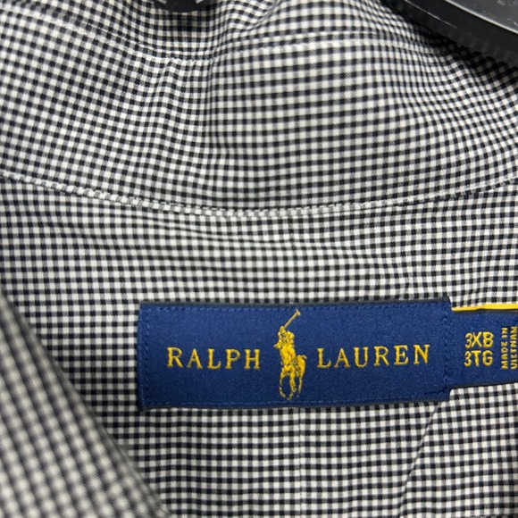 Polo Ralph Lauren Mens 3XB Checkered Gingham Long Sleeve Button Down Dress Shirt - Picture 3 of 8